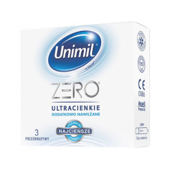 Ultra cienkie prezerwatywy Unimil Zero - 3 szt.