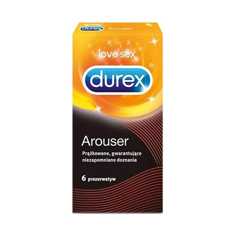Prezerwatywy prążkowane Durex Arouser - 6 szt.