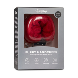Kajdanki z futerkiem Furry Handcuffs - czerwone