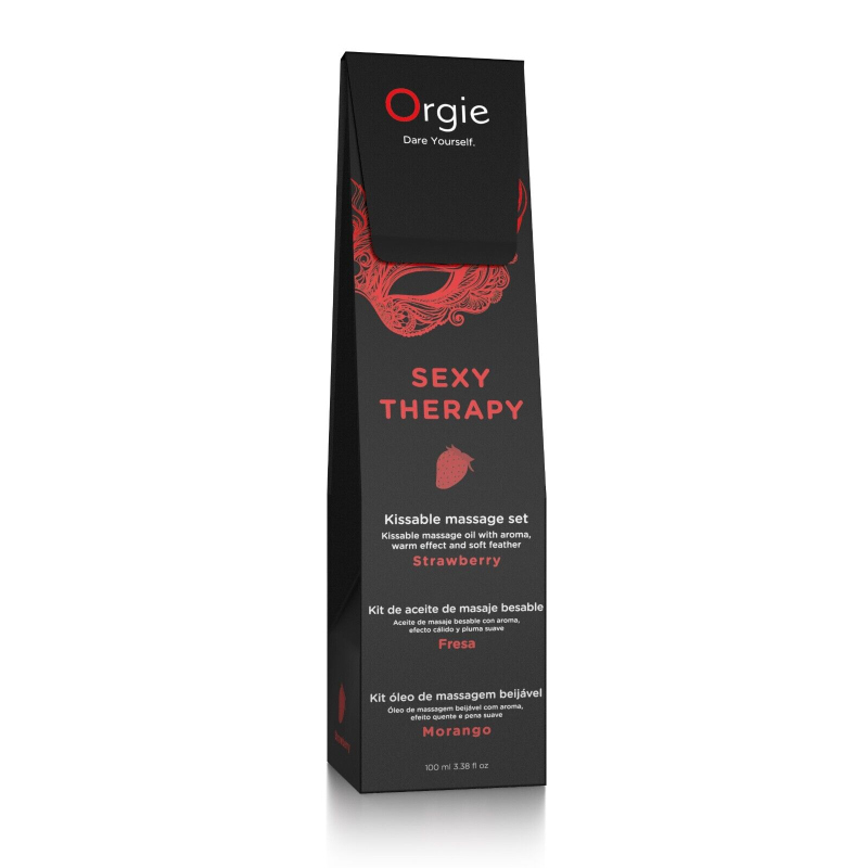 Zestaw do masażu Lips Massage Kit Strawberry - 100 ml